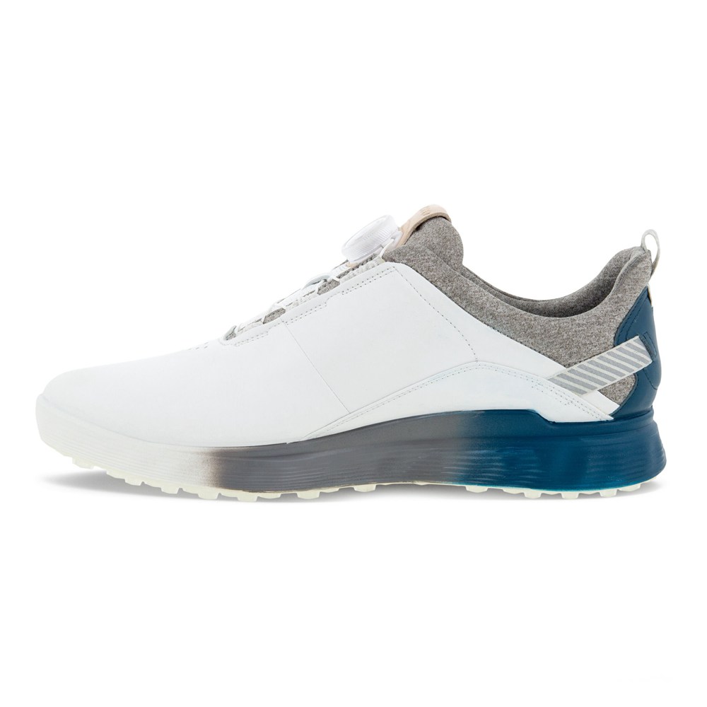 Zapatos De Golf Hombre - ECCO S-Three - Blancos - SUV728356